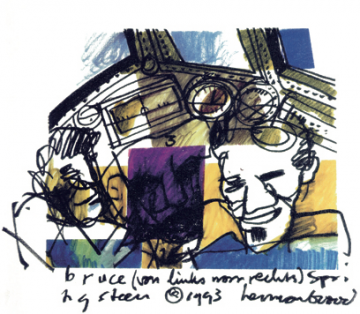 Herman Brood litho Bruce Springsteen