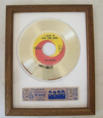 Gouden plaat single Beatles I want To hold your hand