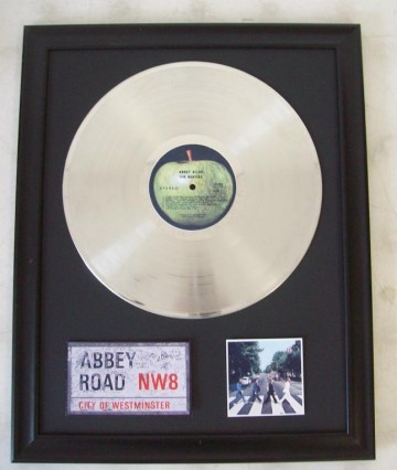 Platina plaat The Beatles Abbey Road