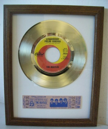 Gouden plaat The Beatles - Strawberry fields for ever