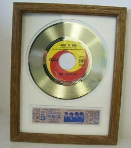 Gouden plaat The beatles - Ticket to Ride