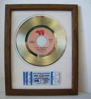 Gouden plaat Eric Clapton - I shot the Sherrif