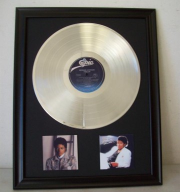 Platina plaat Michael Jackson - Thriller