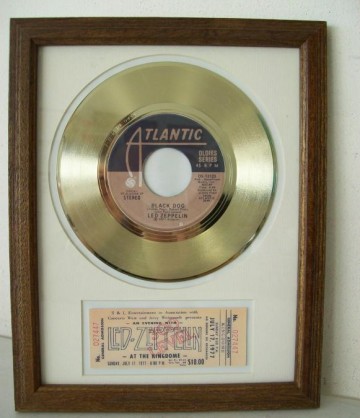 Gouden plaat Led zeppelin - Black Dog