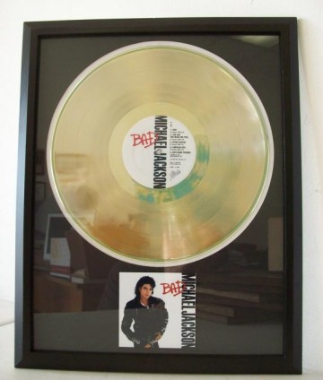 Gouden plaat Lp Michael Jackson Bad