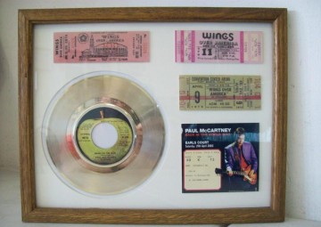 Gouden plaat Paul McCartney + 4 concerttickets