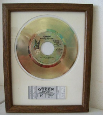 Gouden plaat Queen - Bohemian Rhapsody