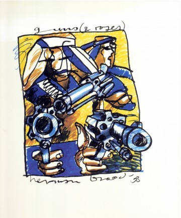 Herman Brood litho Guns and Roses