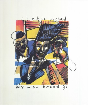 Herman Brood litho Little Richard