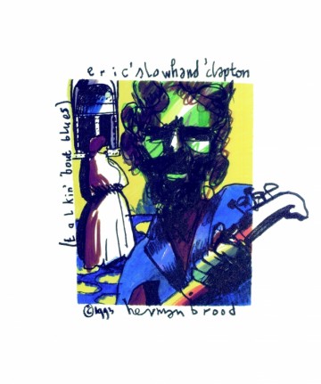 Herman Brood litho Eric Clapton