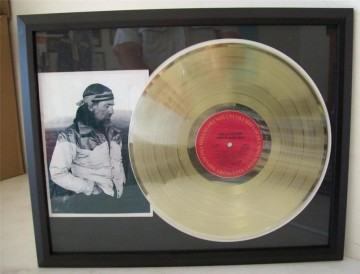 Gouden plaat LP Willy Nelson On my mind