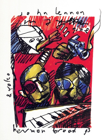 Herman Brood litho John Lennon The Beatles