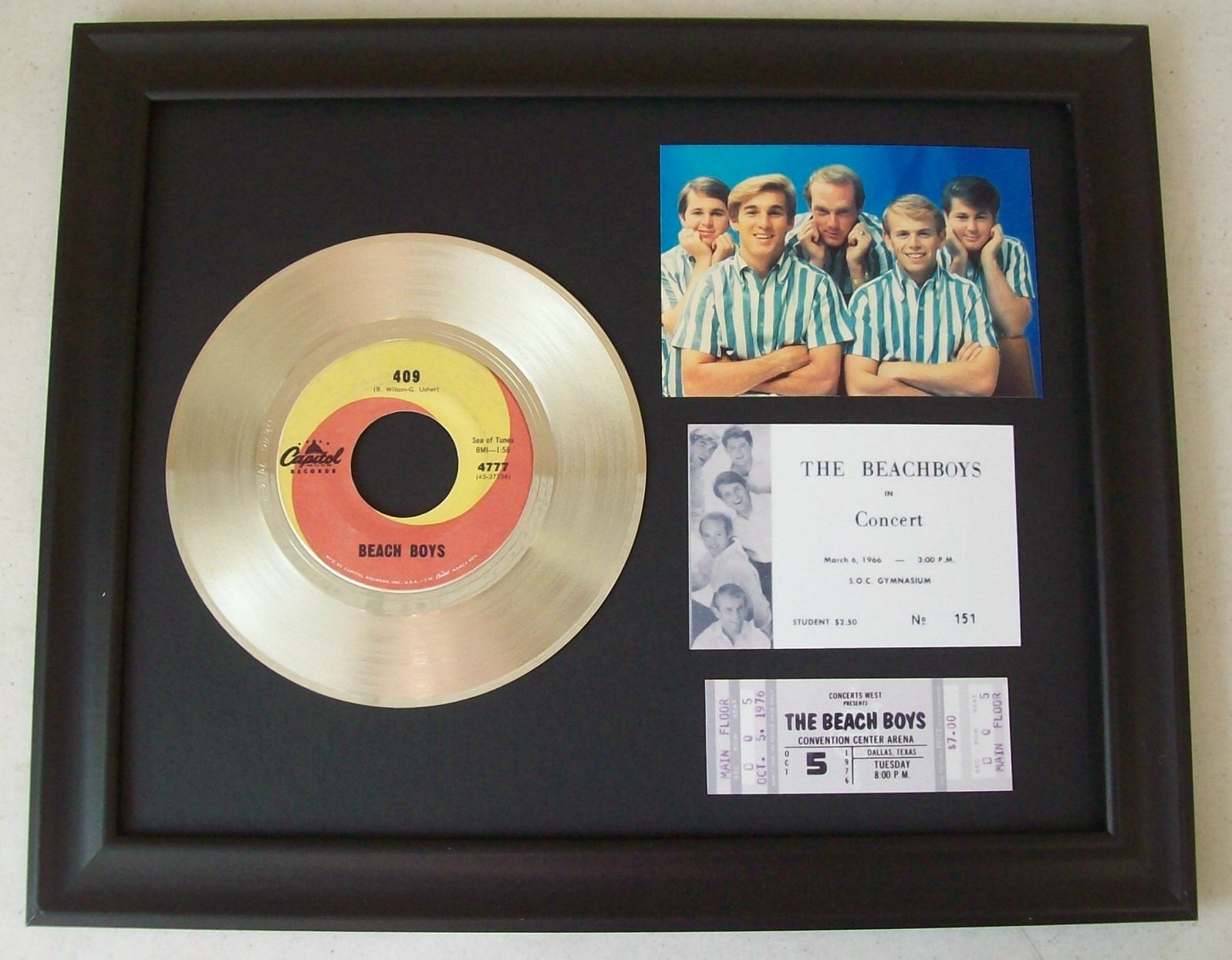 Platina plaat Single Beach Boys - 409