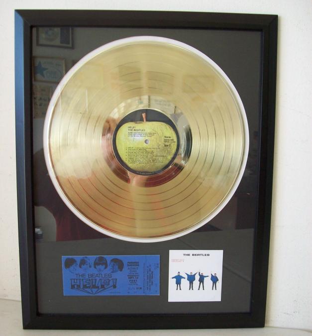 Gouden plaat Lp The Beatles Help