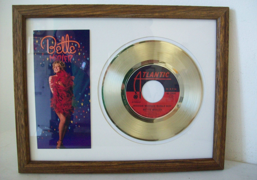 Gouden plaat Bette Midler Boogie woogie bugle boy