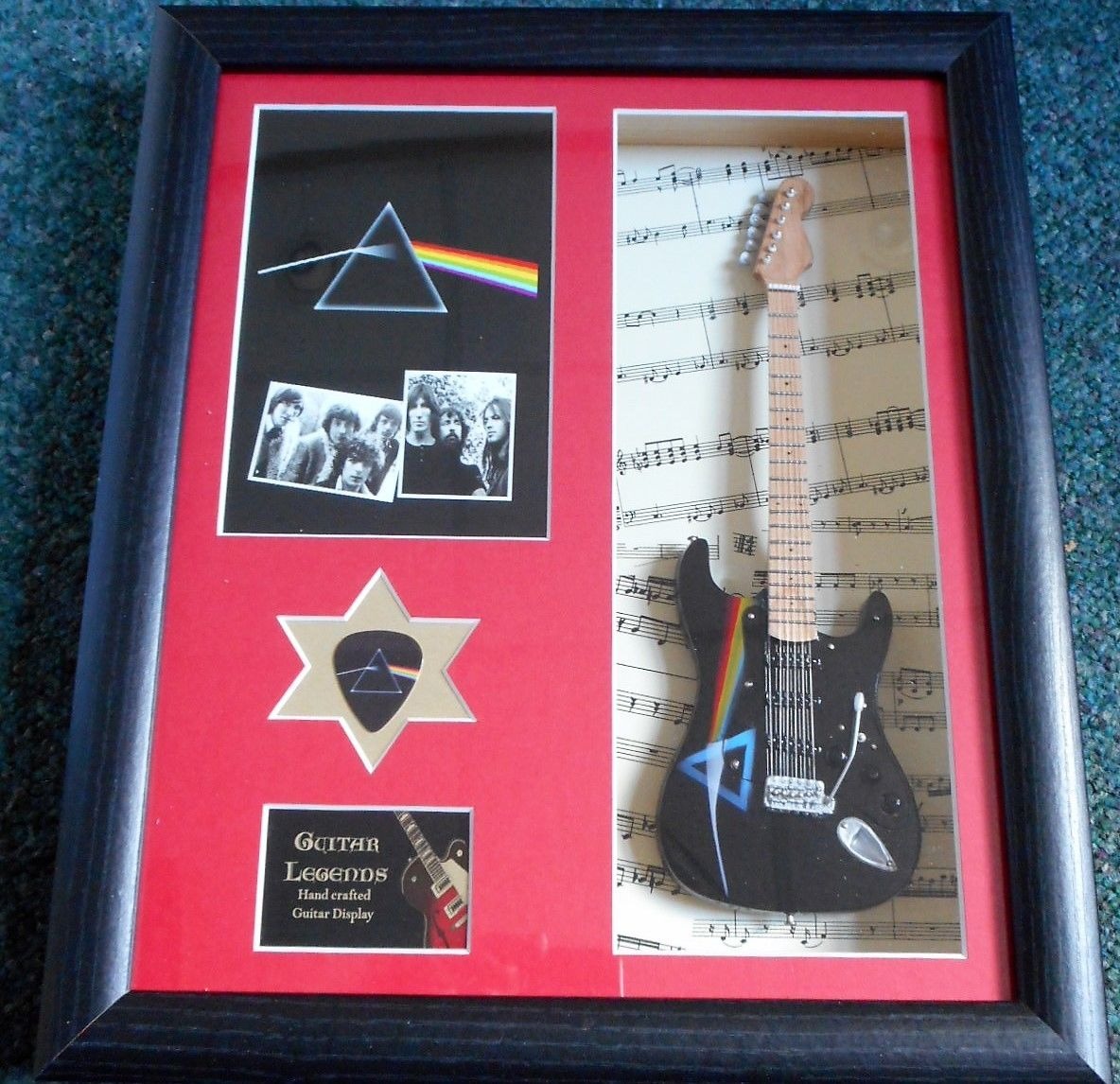 Pink Floyd miniatuur gitaar handgemaakt.