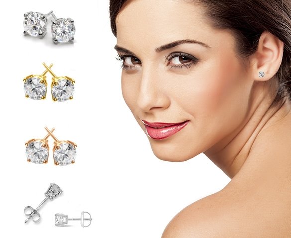 €155 ipv €485 Chique Diamanten Oorstekers! In zilver, roségoud, witgoud of geelgoud