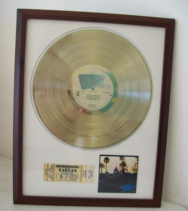 Gouden plaat Lp The Eagles Hotel California