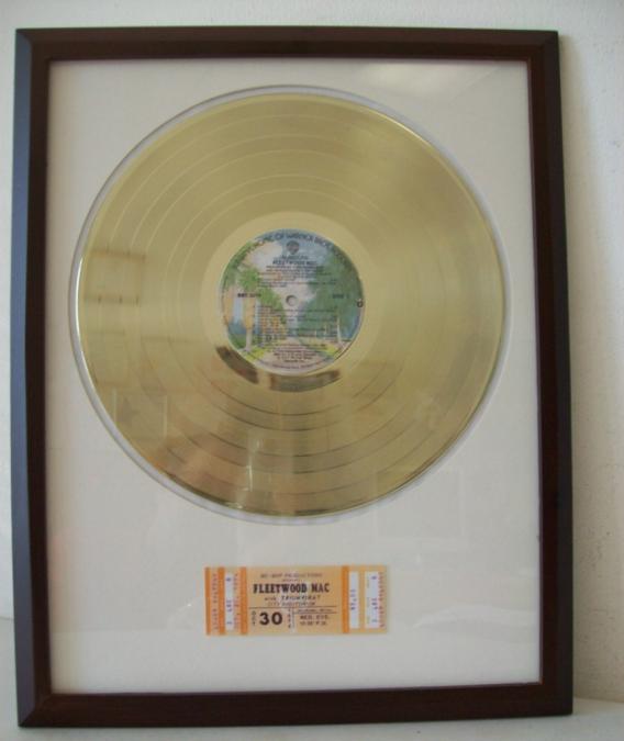 Gouden plaat LP Fleetwood Mac - Rumours