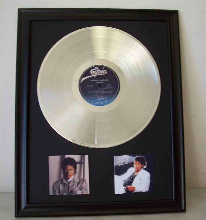 Platina plaat Michael Jackson Thriller