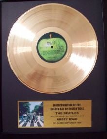 Gouden plaat LP The Beatles - Abbey Road