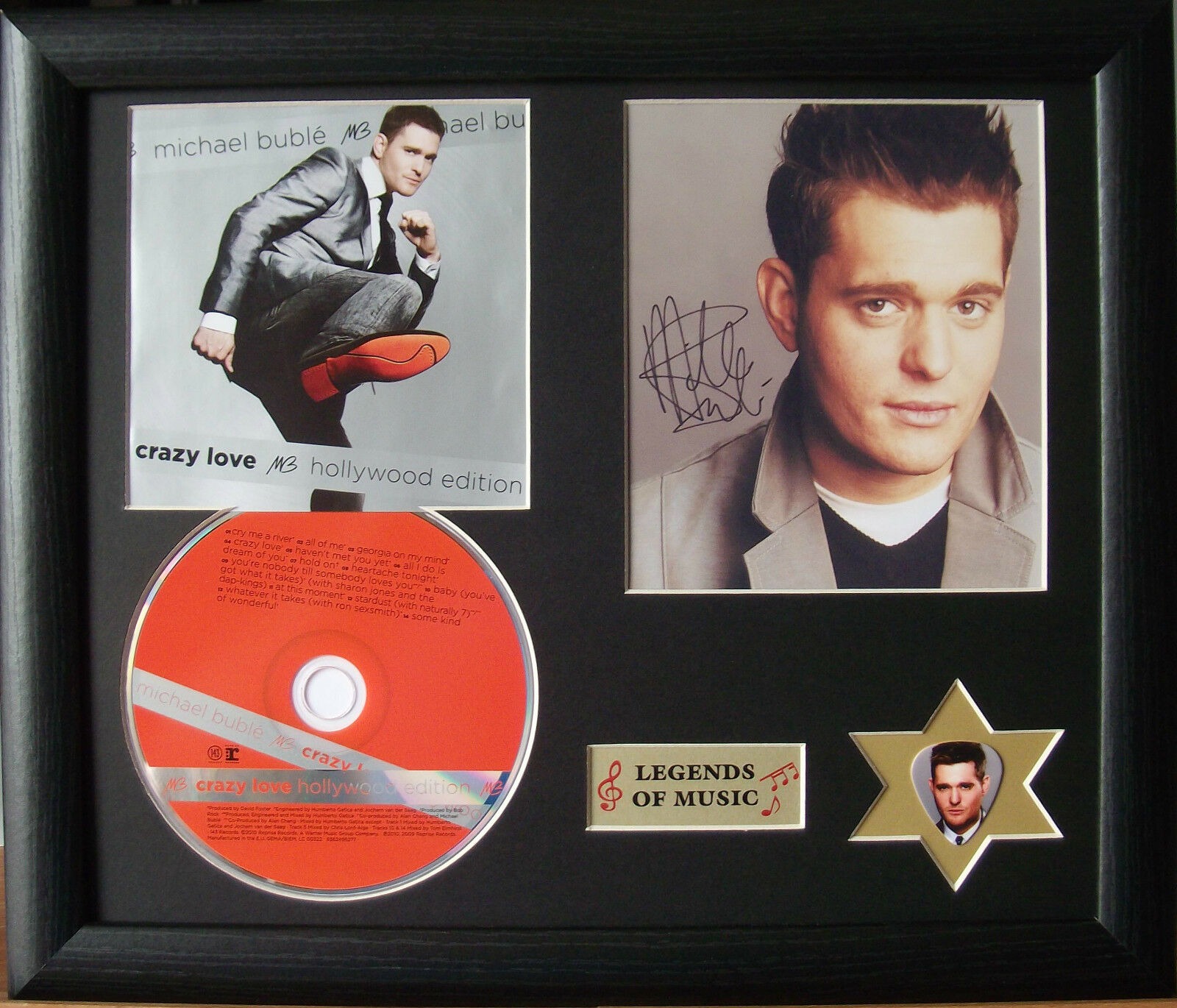 Foto met authentieke handtekening van Michael Buble Crazy Love