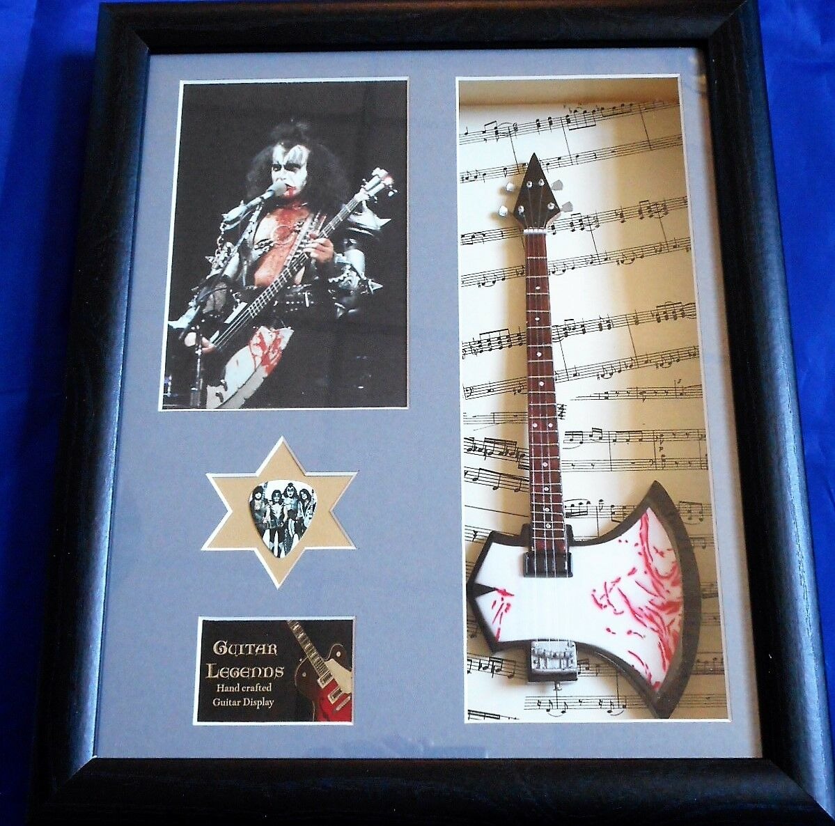 Kiss Gene Simmons miniatuur gitaar